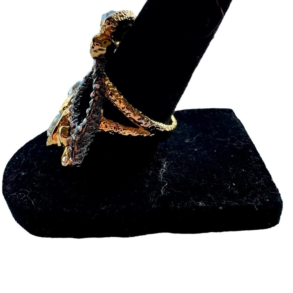Alexis Bittar Crystal & Stone Cocktail Ring - Picture 6 of 8